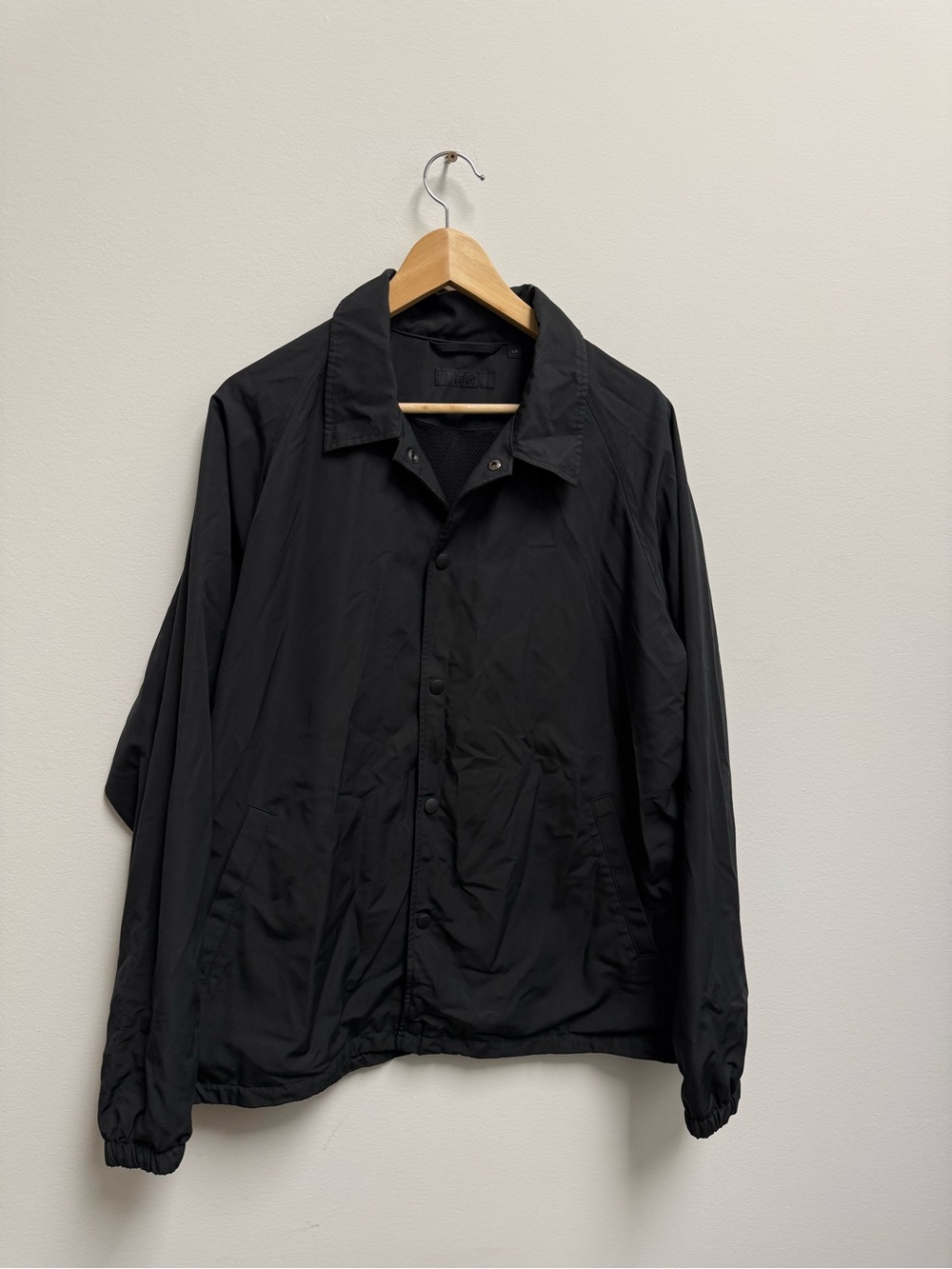 Uniqlo Black Windbreaker Coach Jacket